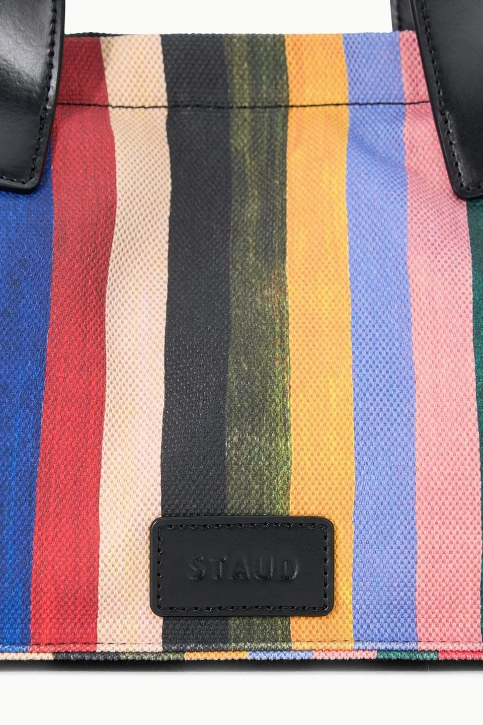 staud port tote artist stripe