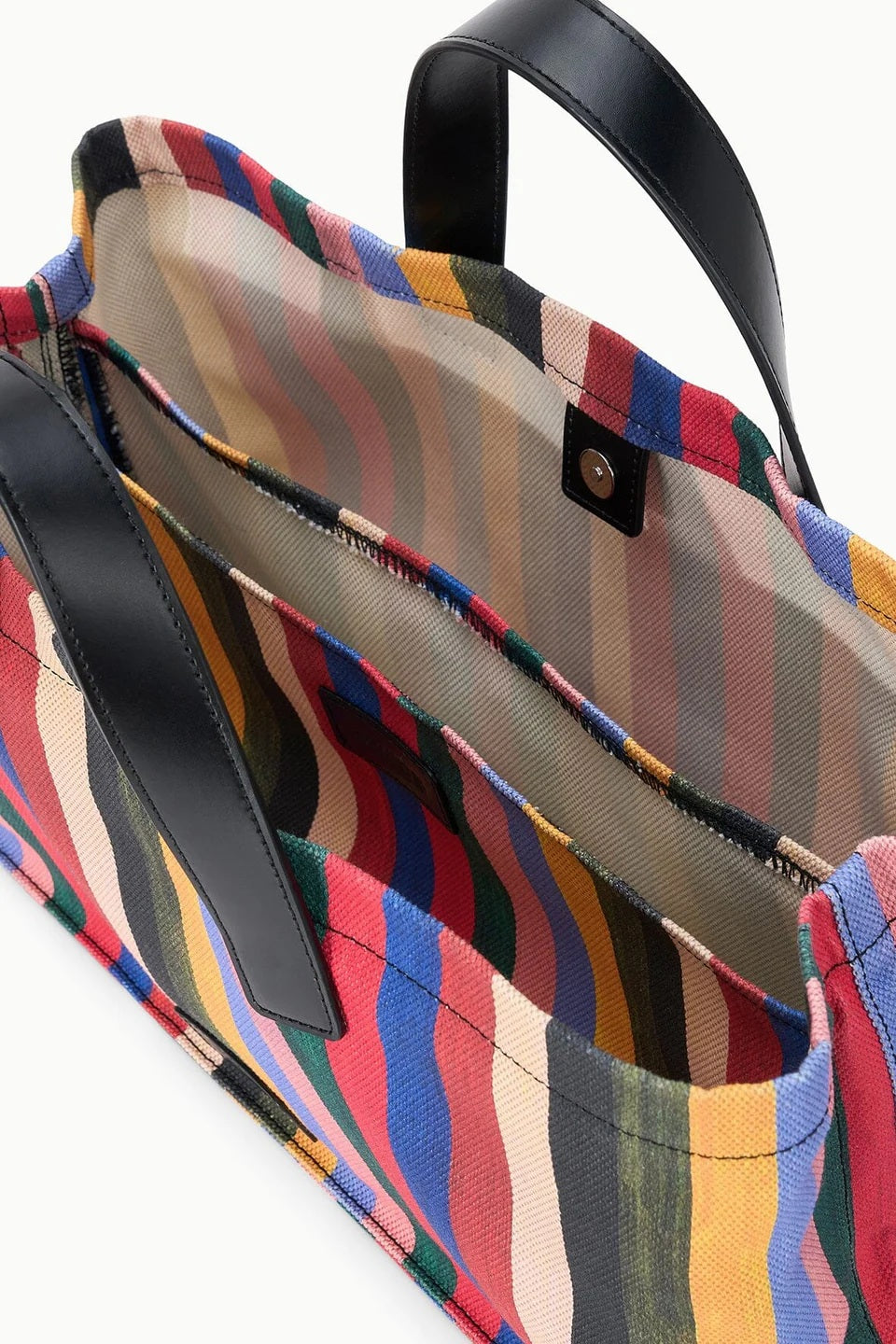 staud port tote artist stripe