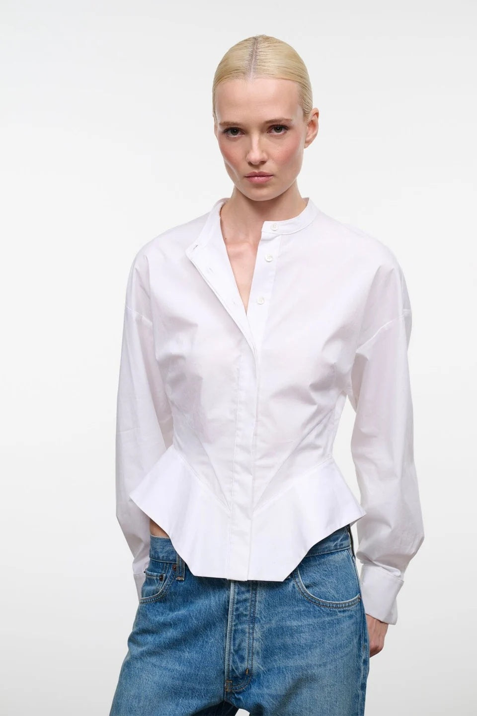 staud rhys top white