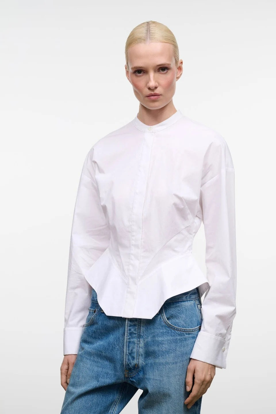 staud rhys top white