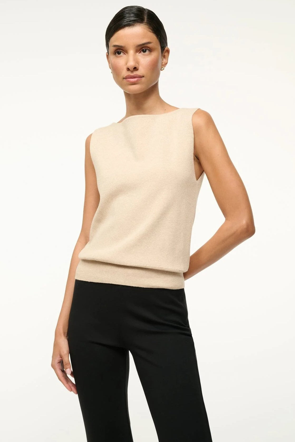 staud rocki sweater stone 