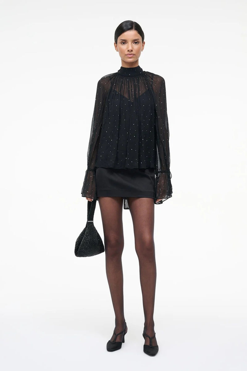 staud roux top black