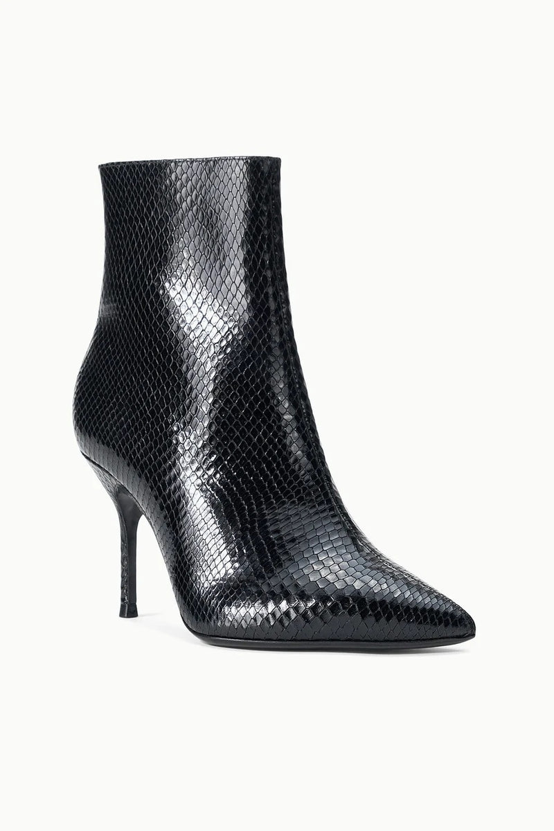 staud sebastian ankle boot black snake