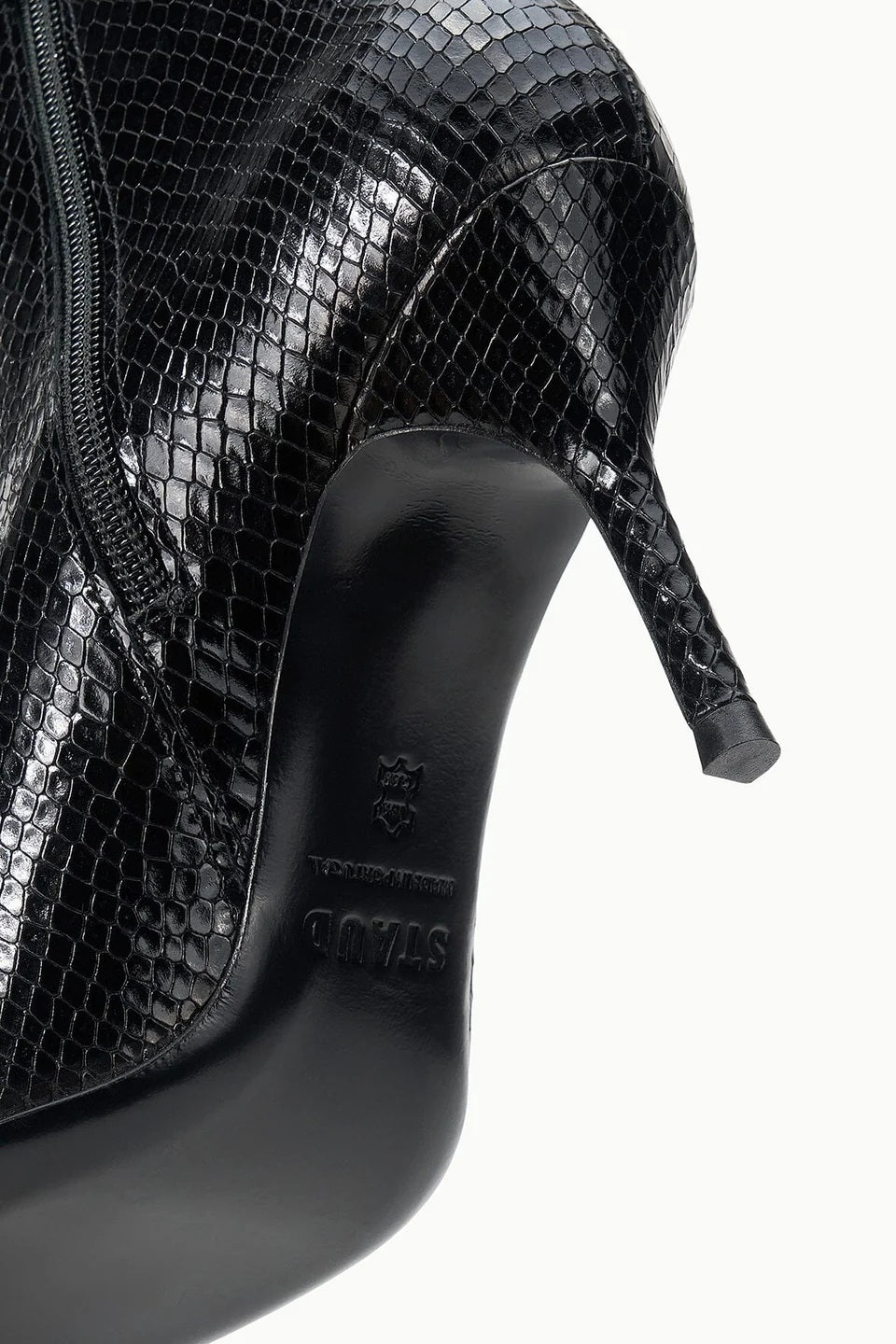 staud sebastian ankle boot black snake