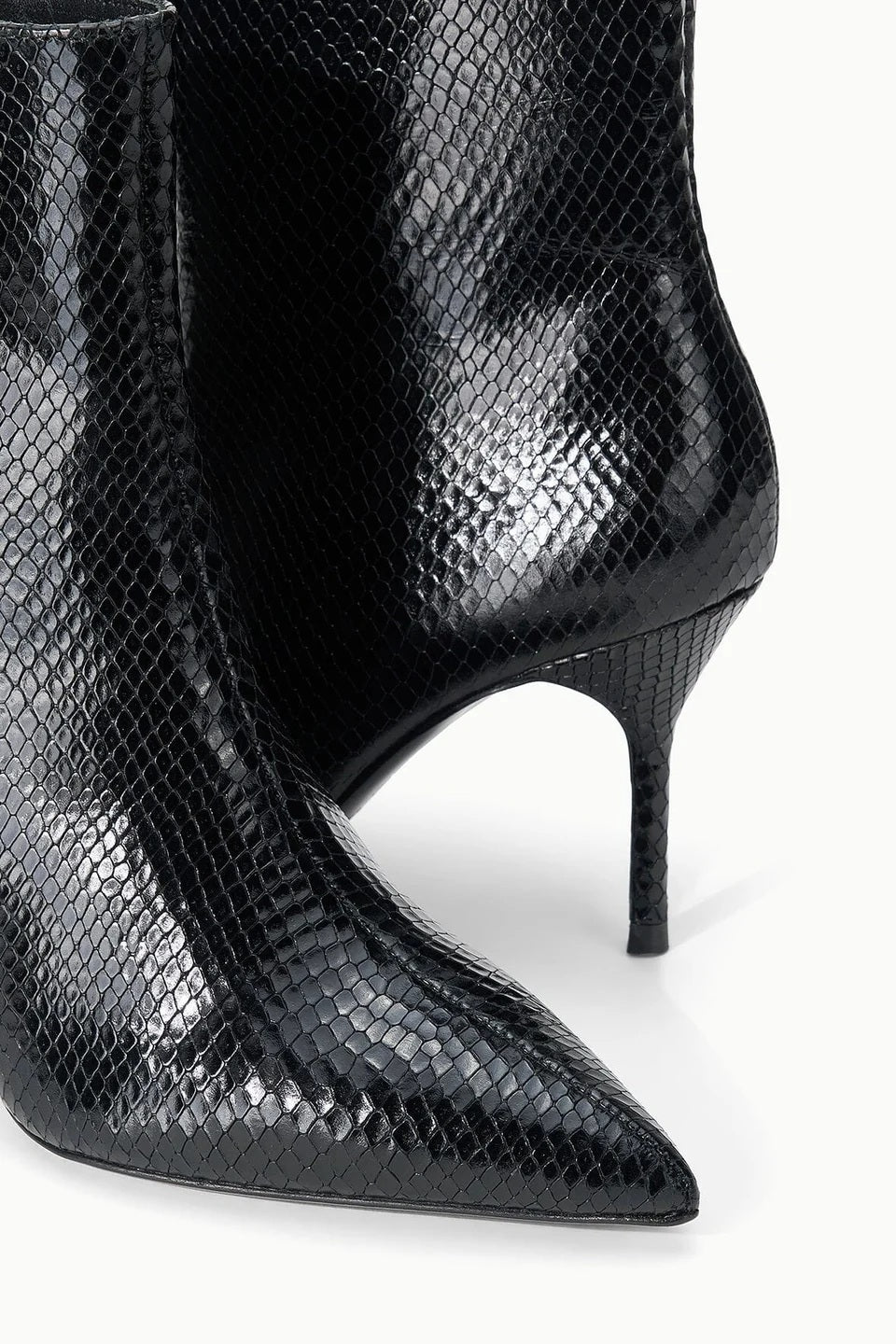 staud sebastian ankle boot black snake