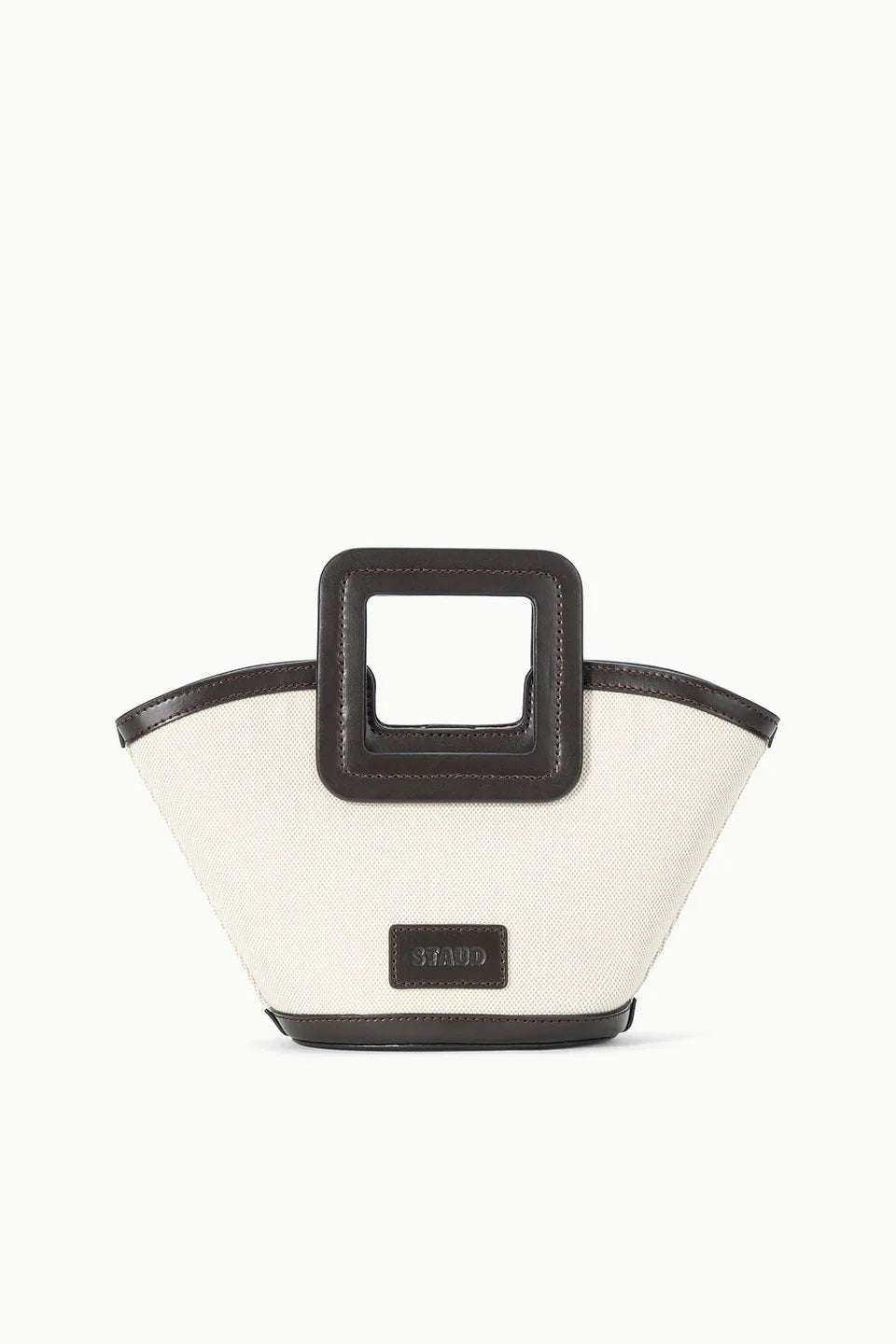 staud shirley mini bucket bag natural espresso