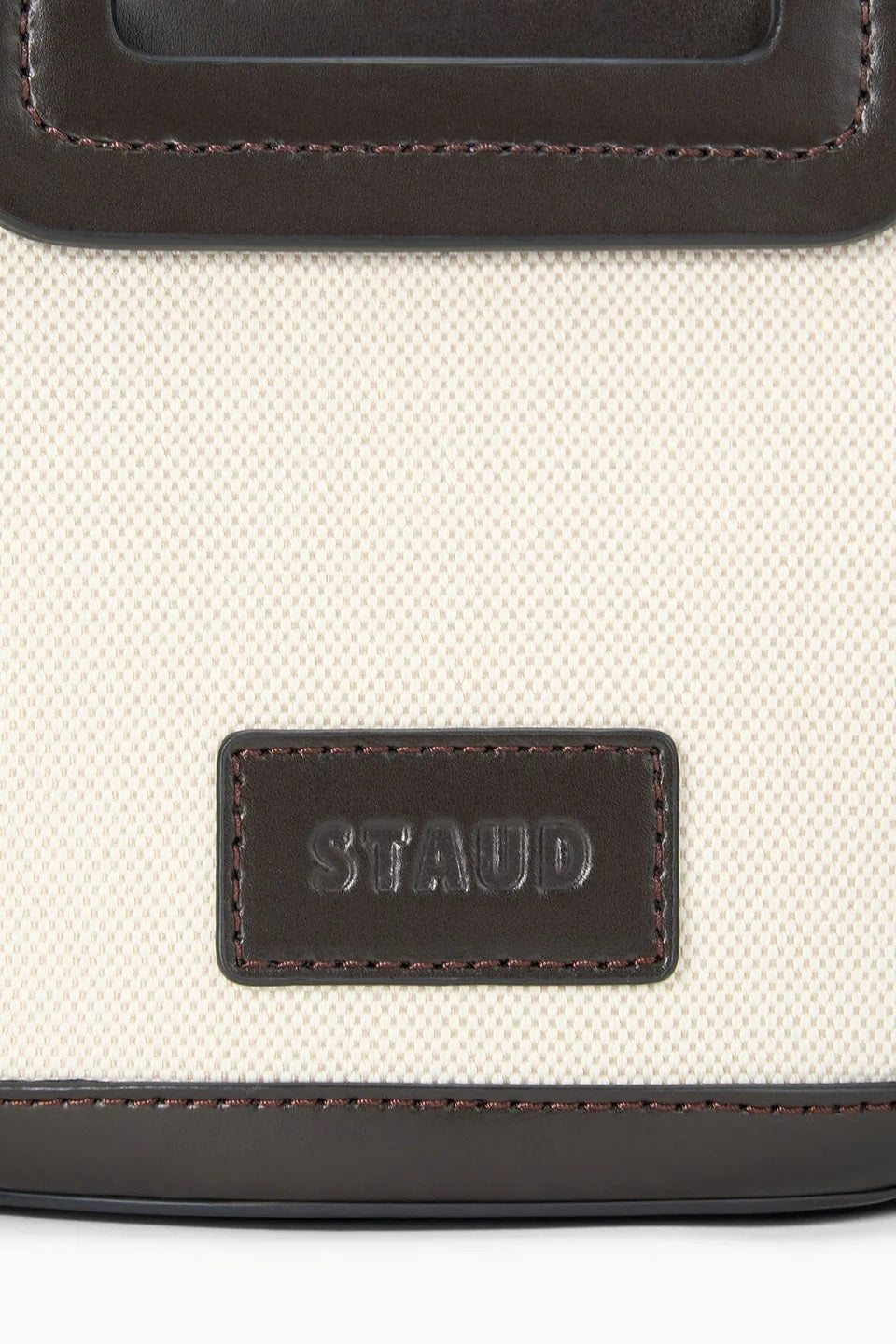 staud shirley mini bucket bag natural espresso