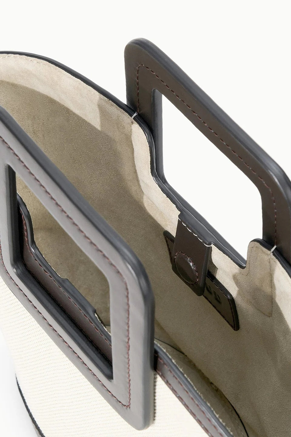 staud shirley mini bucket bag natural espresso