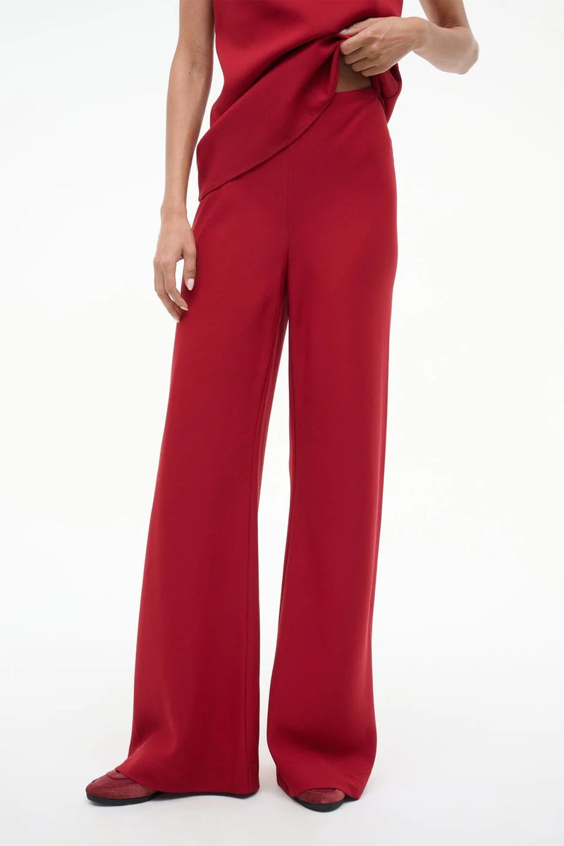 staud stroll pant pomegranate