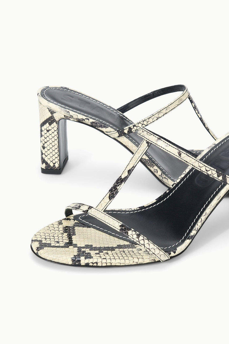 staud talita heel white snake