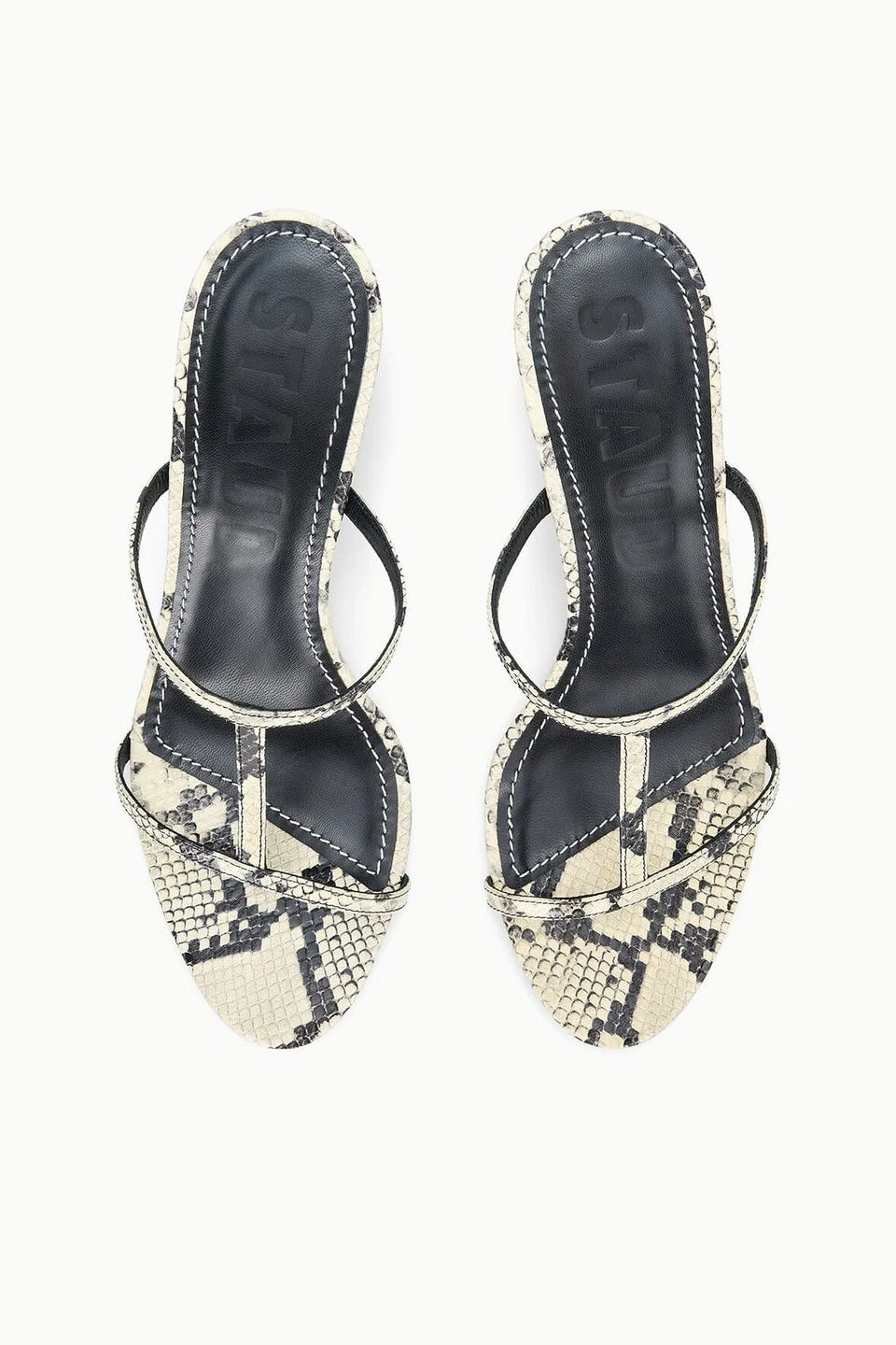 staud talita heel white snake