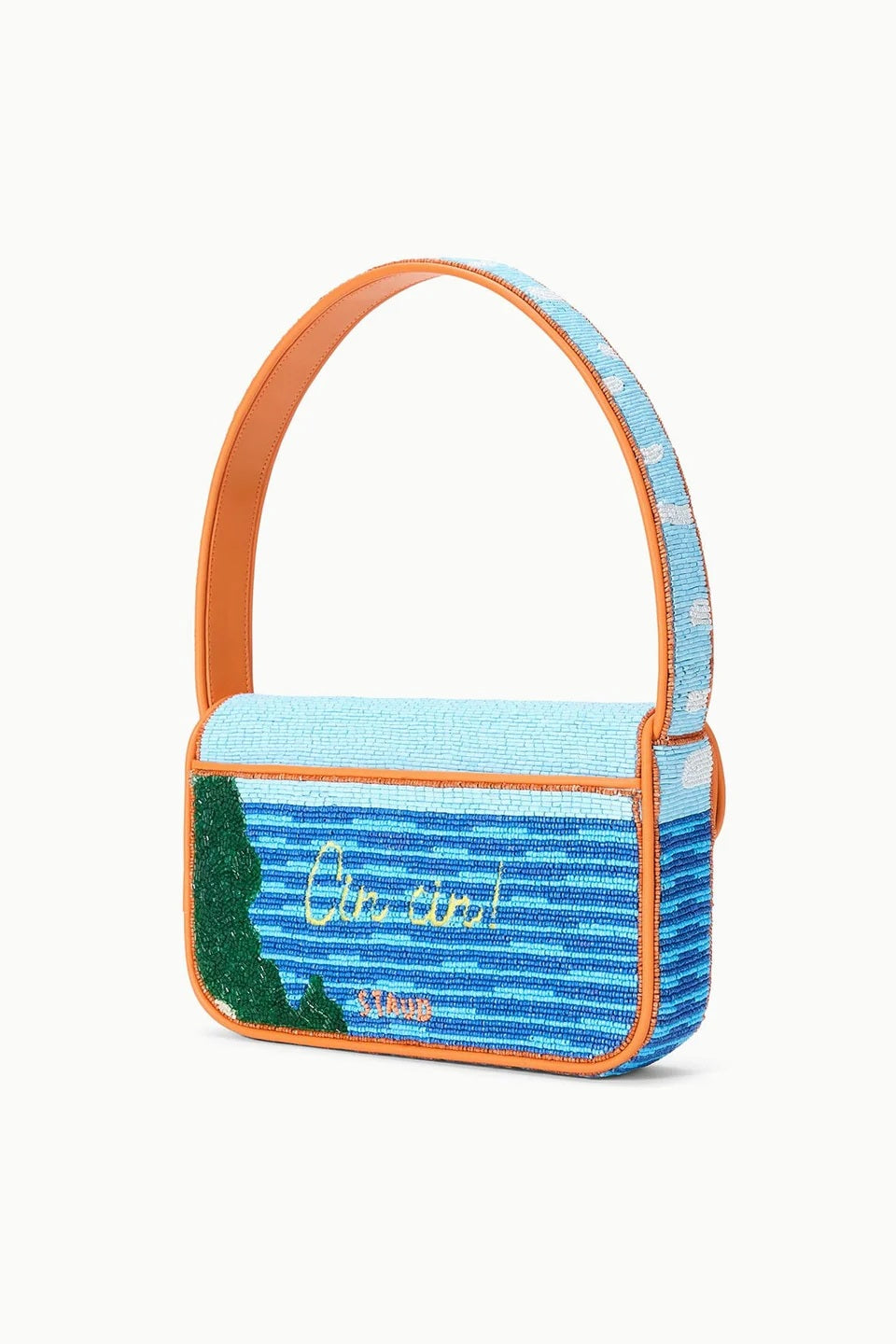 staud tommy beaded bag sunset spritz