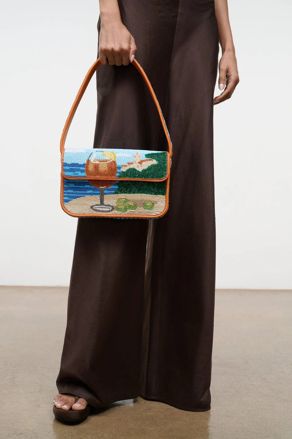 staud tommy beaded bag sunset spritz