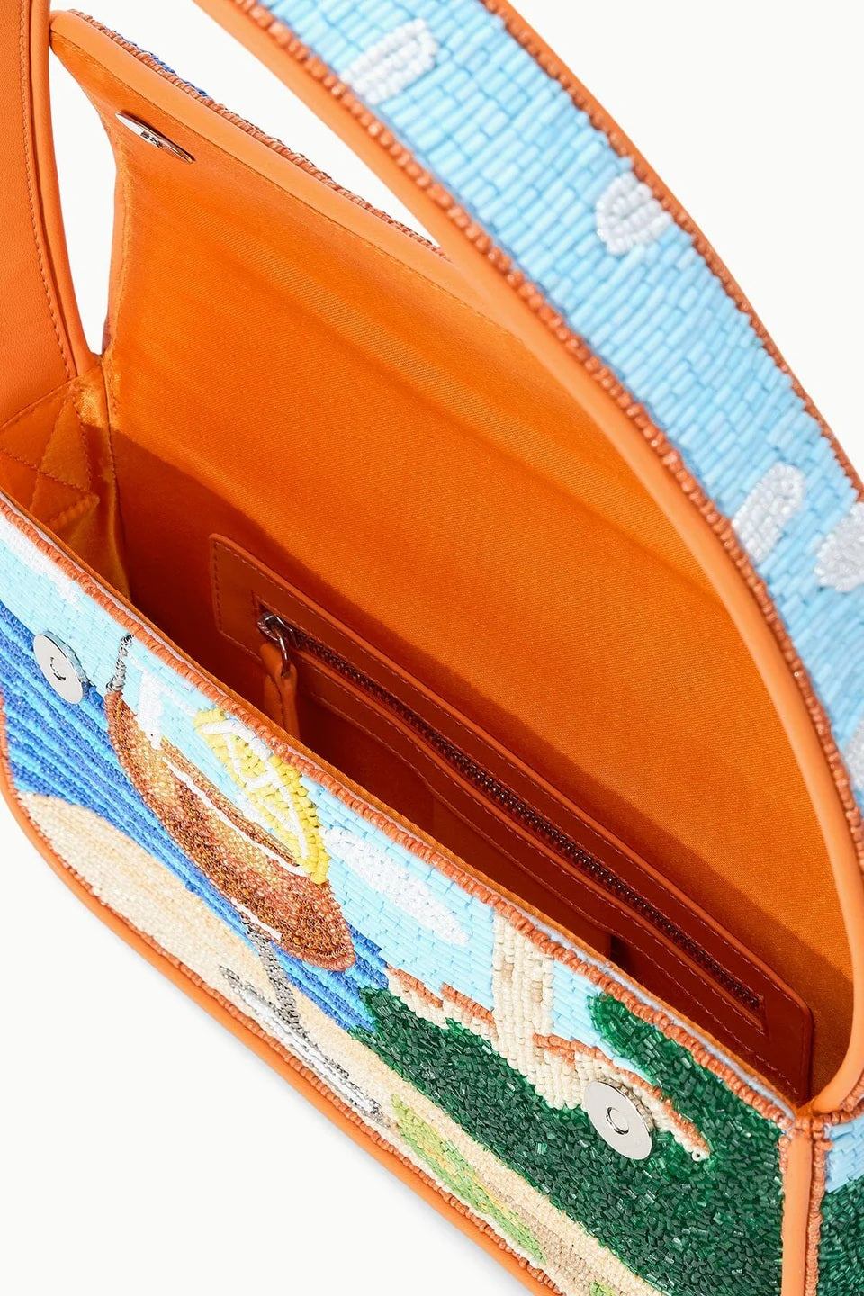staud tommy beaded bag sunset spritz