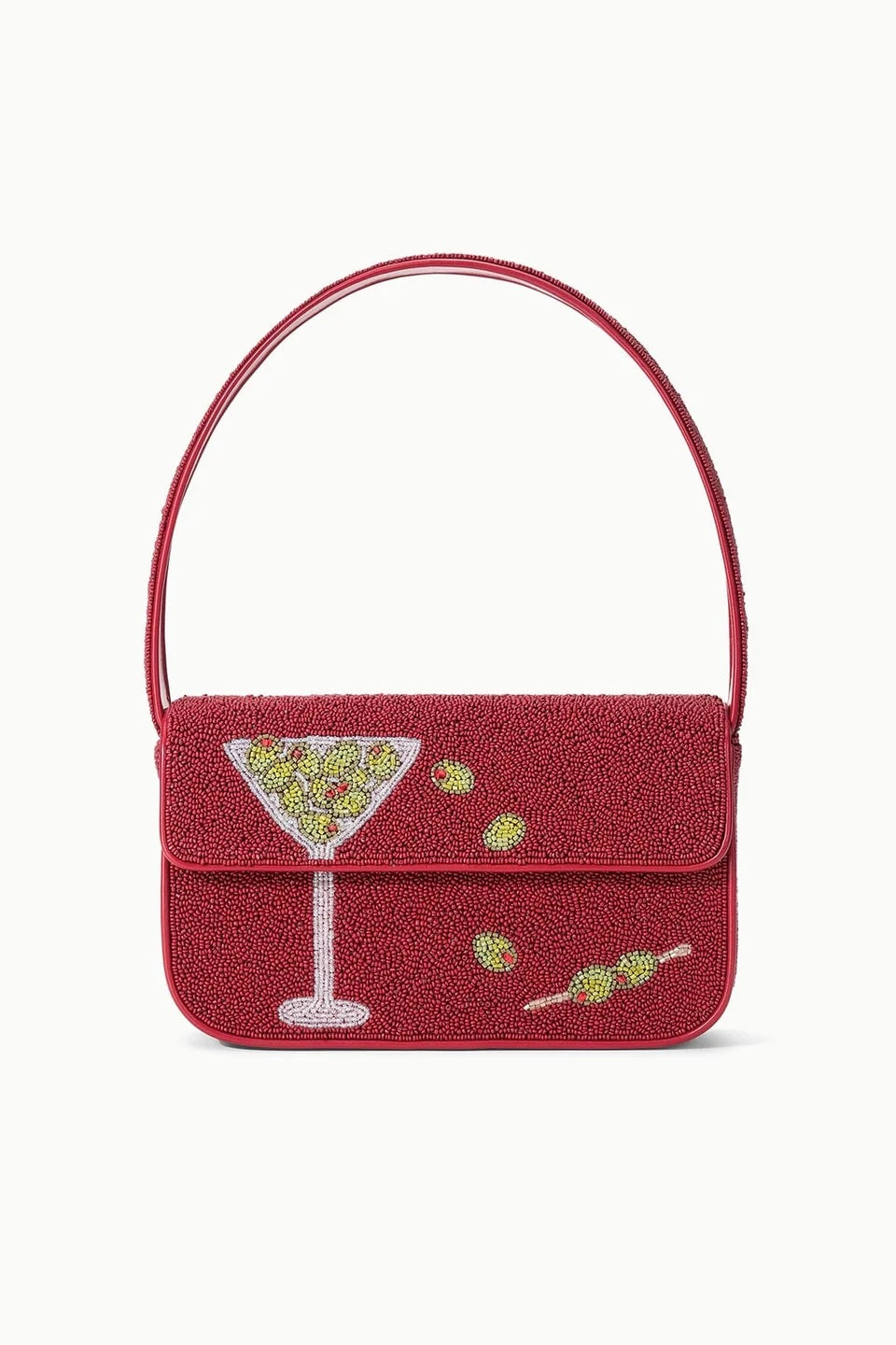 staud tommy beaded bag extra dirty