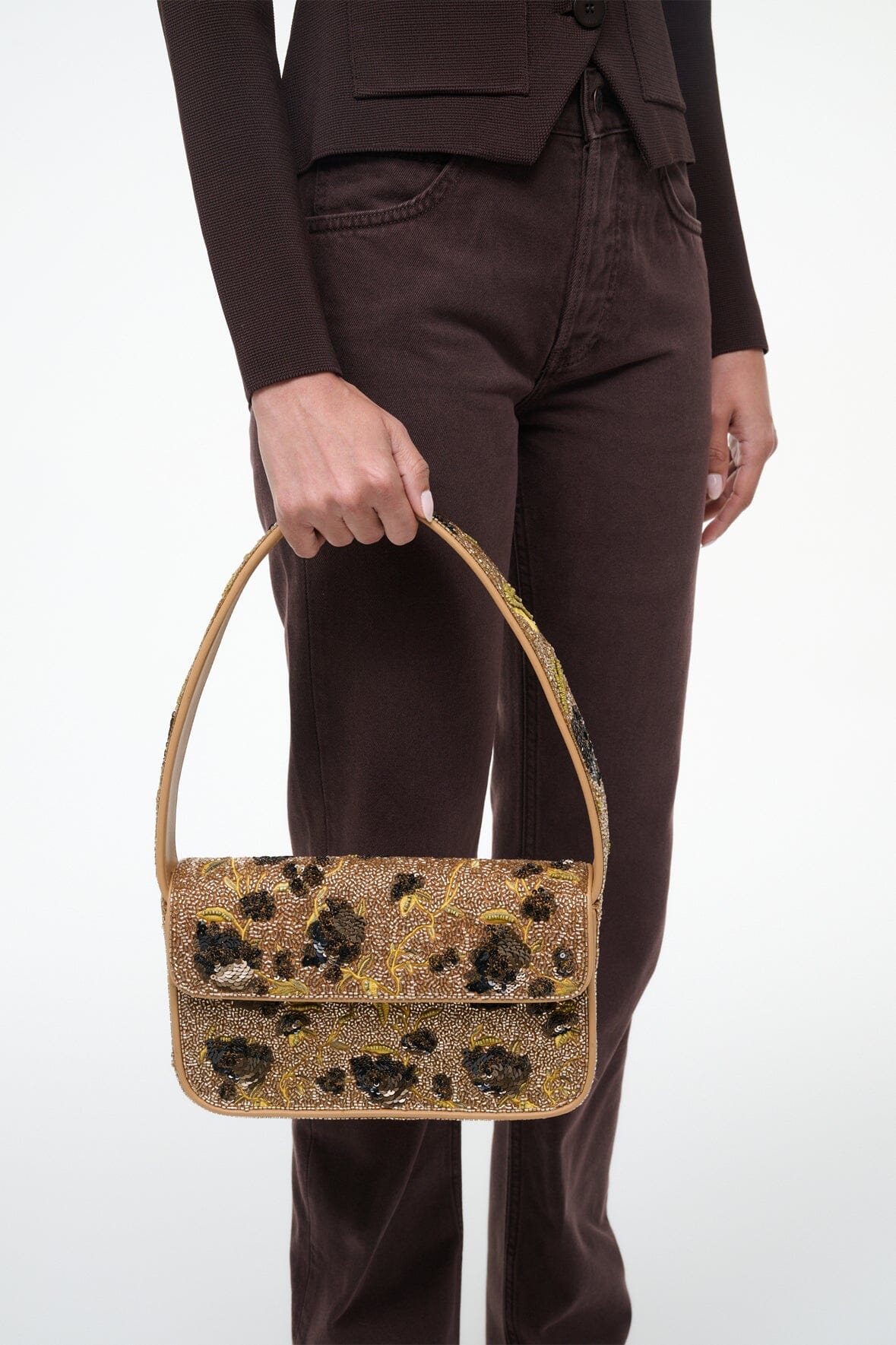 staud tommy beaded bag vintage floral