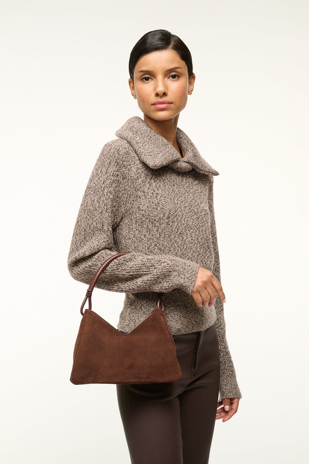 staud valerie shoulder bag mahogany 