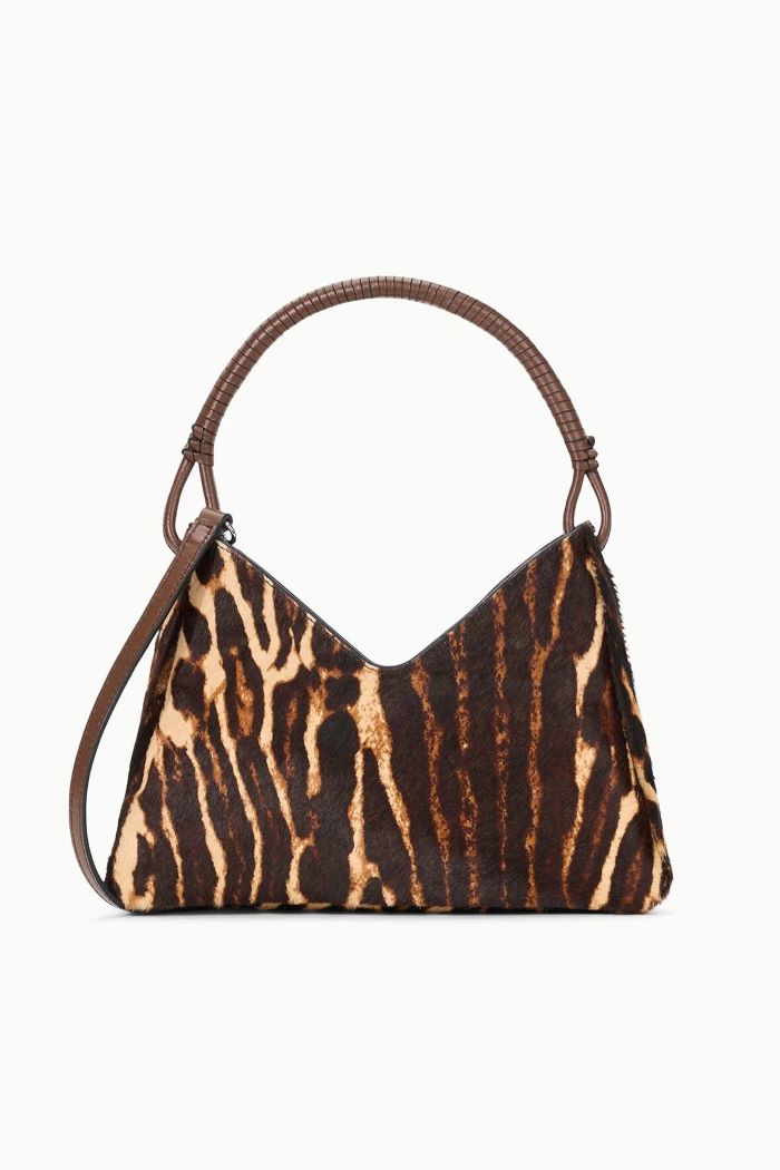 staud valerie shoulder bag lady leopard/cacao