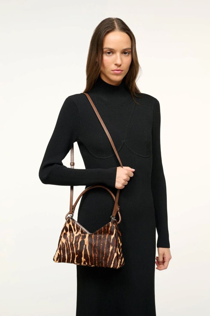 staud valerie shoulder bag lady leopard/cacao