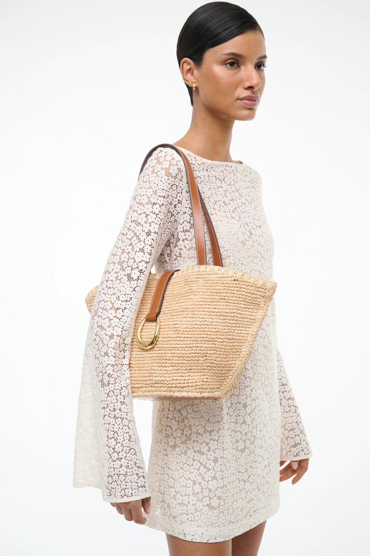 staud vista raffia tote
