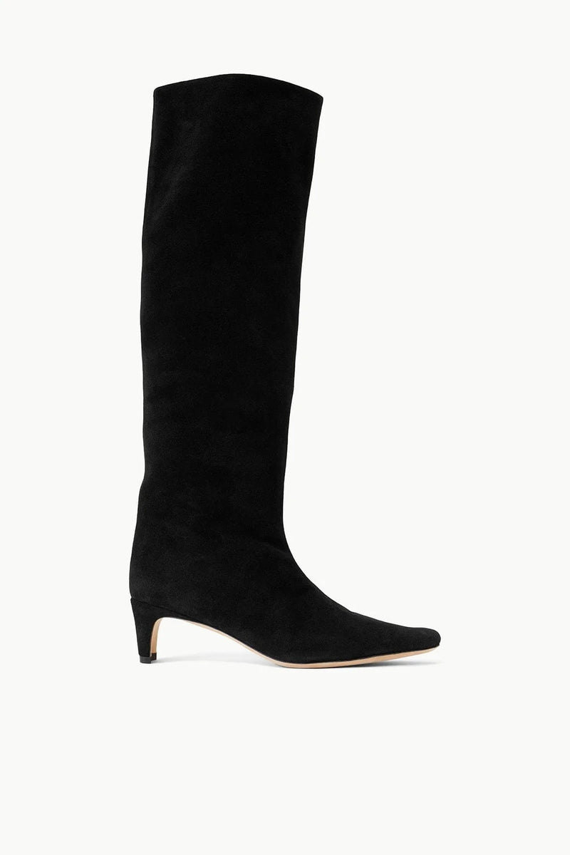 staud wally boot black suede