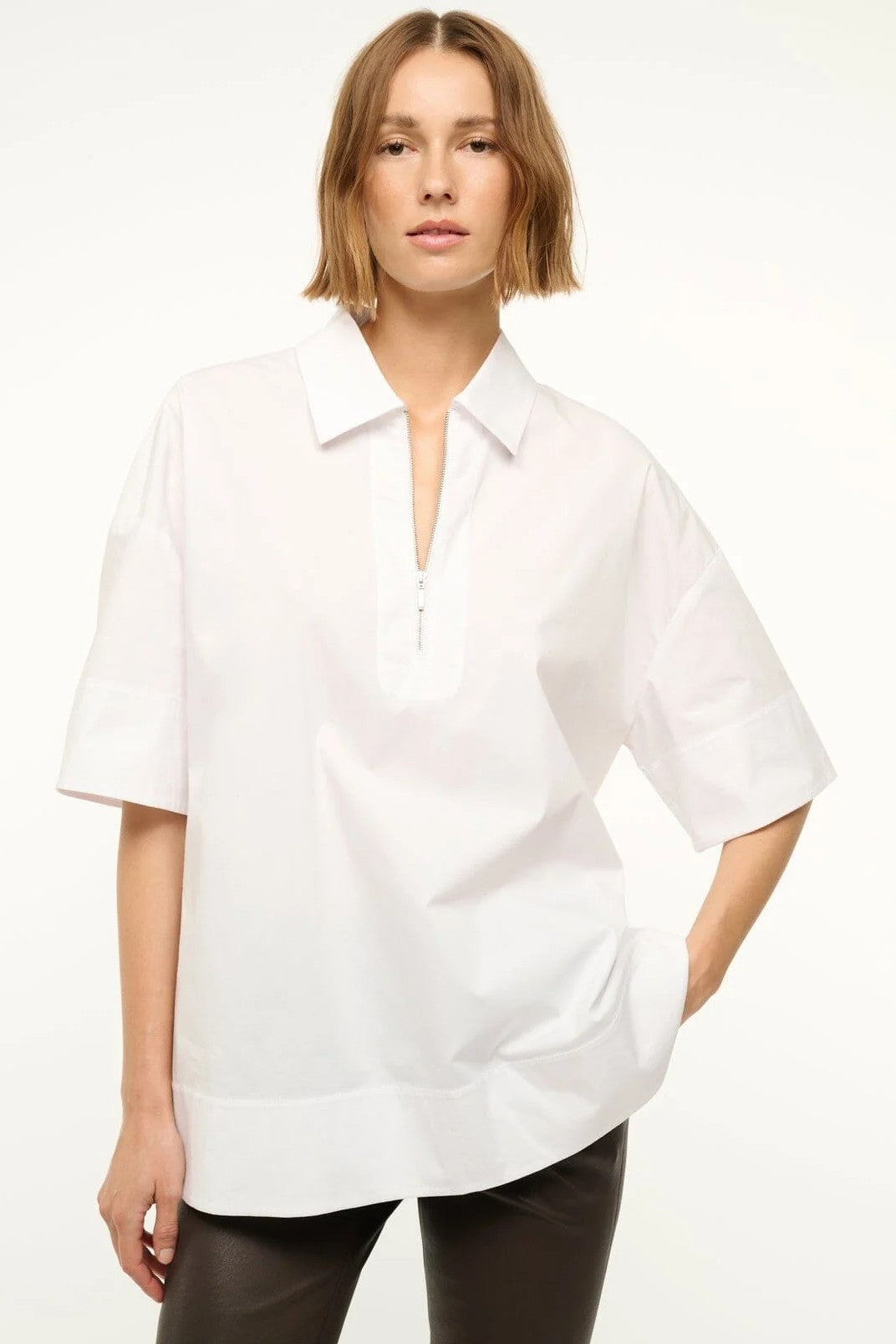 staud yvette top white