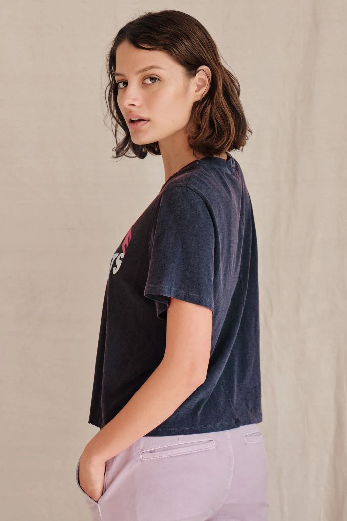 sundry perfect tee more love more sunsets pigment navy