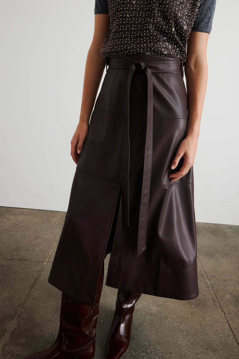 tanya taylor hudley skirt oxblood