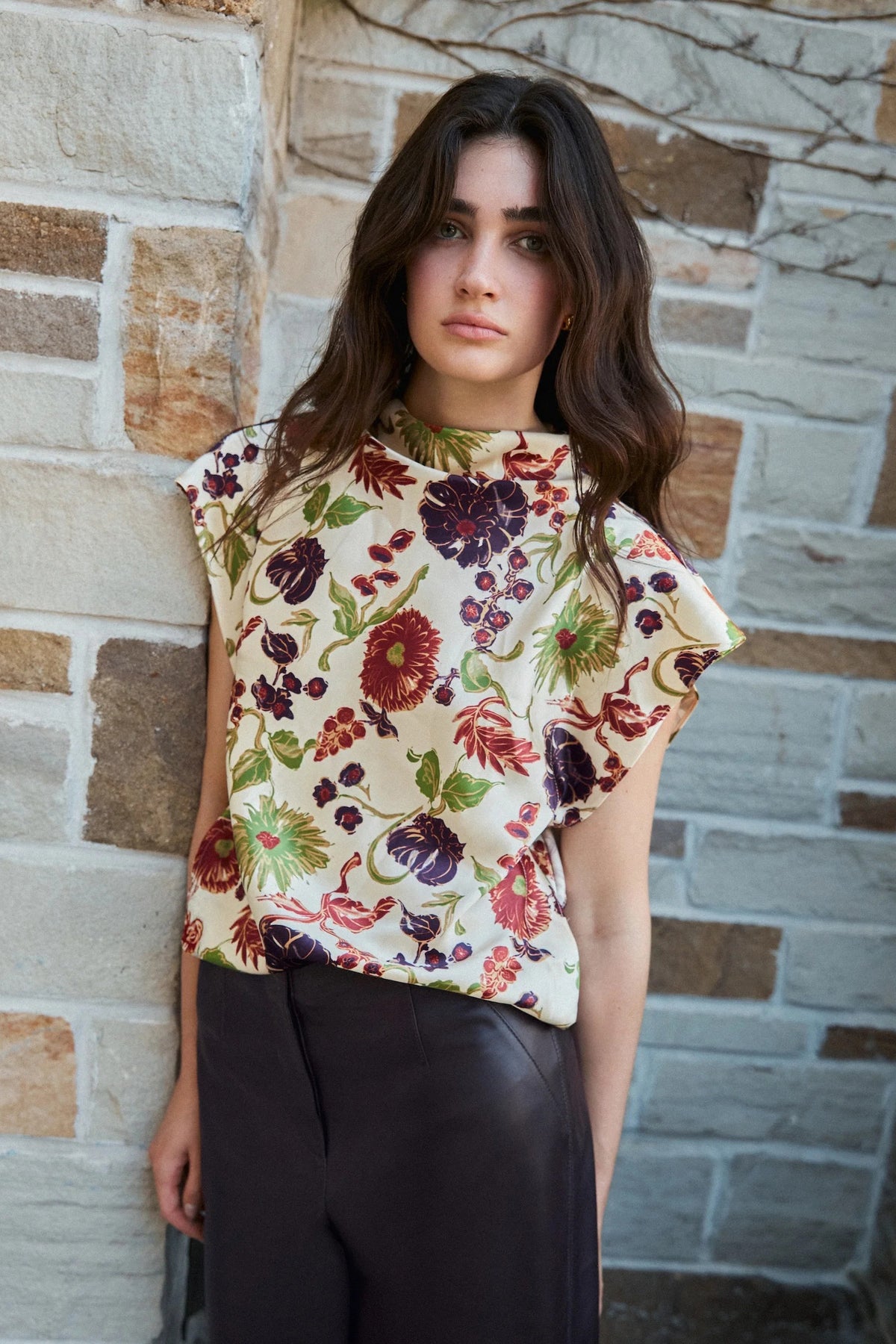 tanya taylor adrien top cream multi