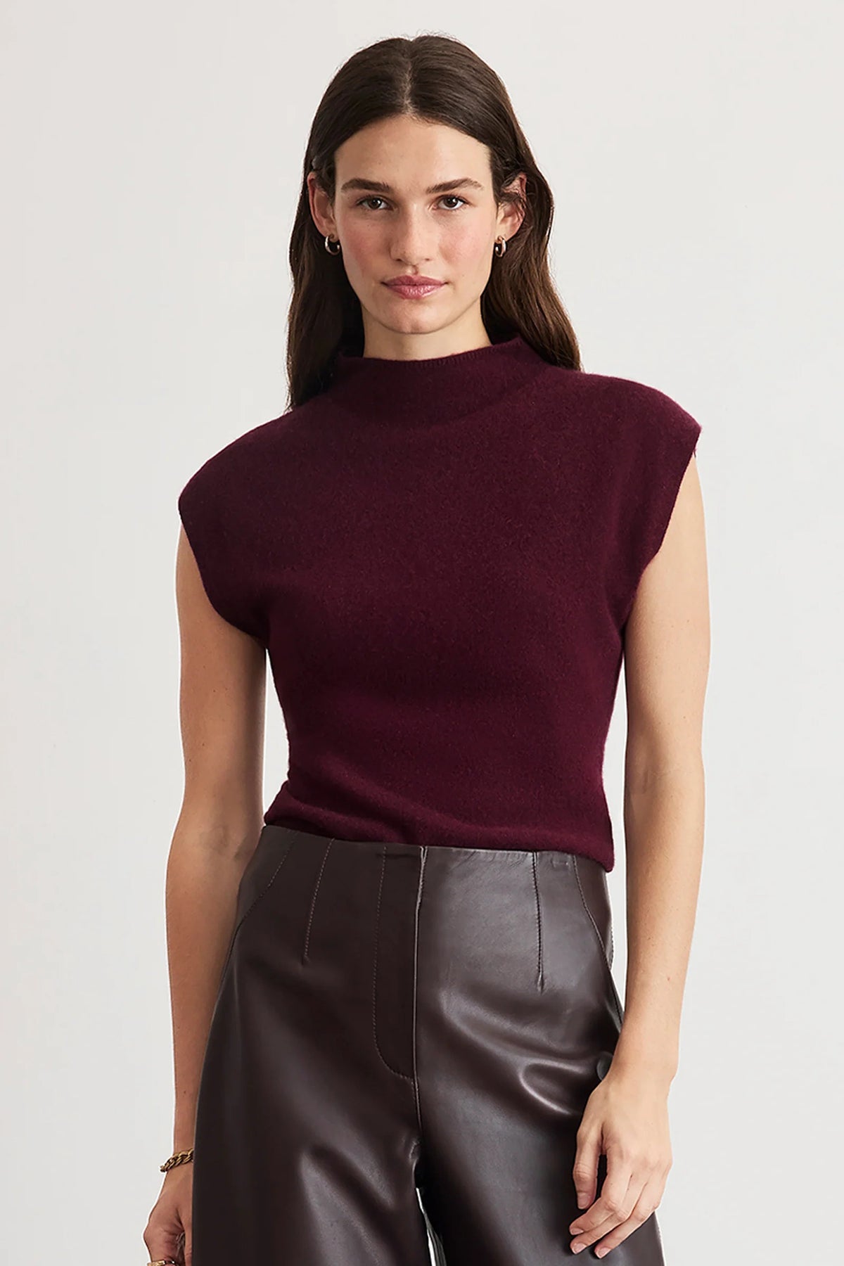 tanya taylor adrien turtleneck blackberry cashmere