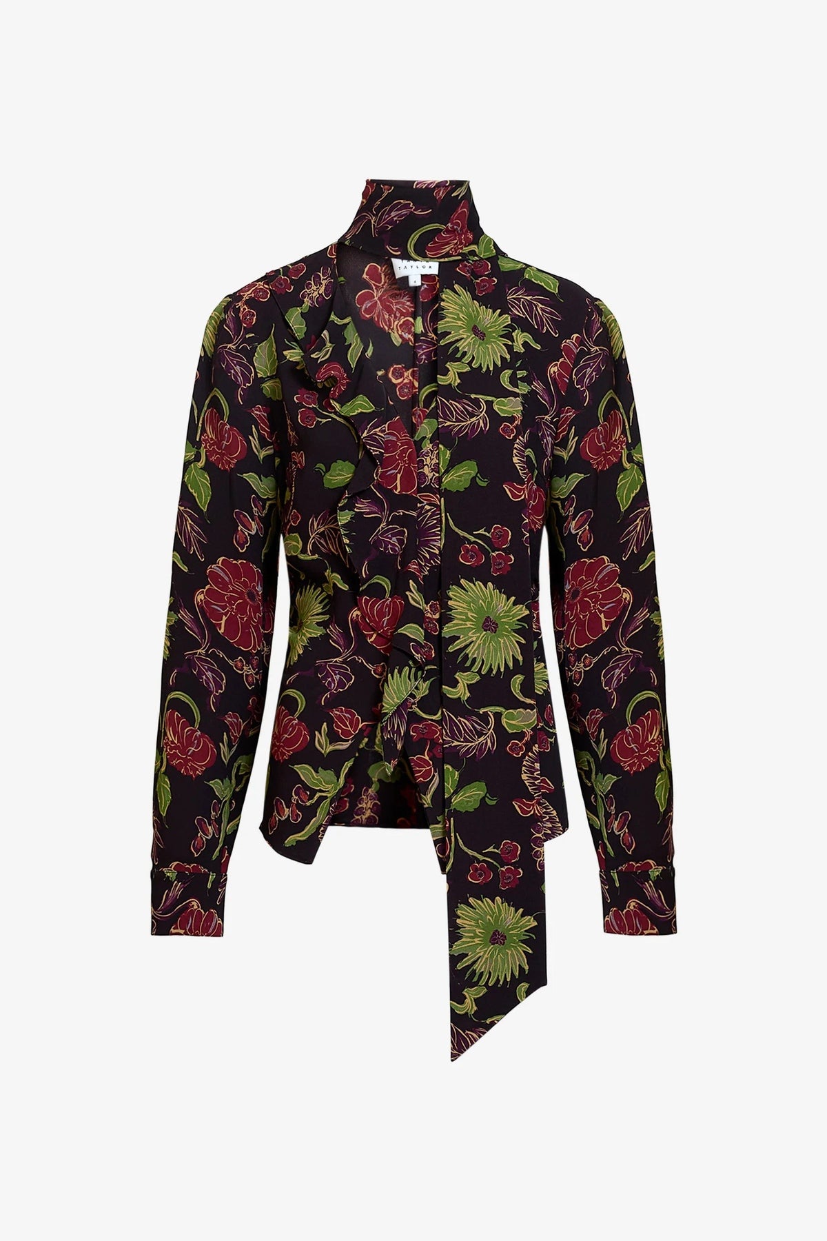 tanya taylor amelia top dark fig multi