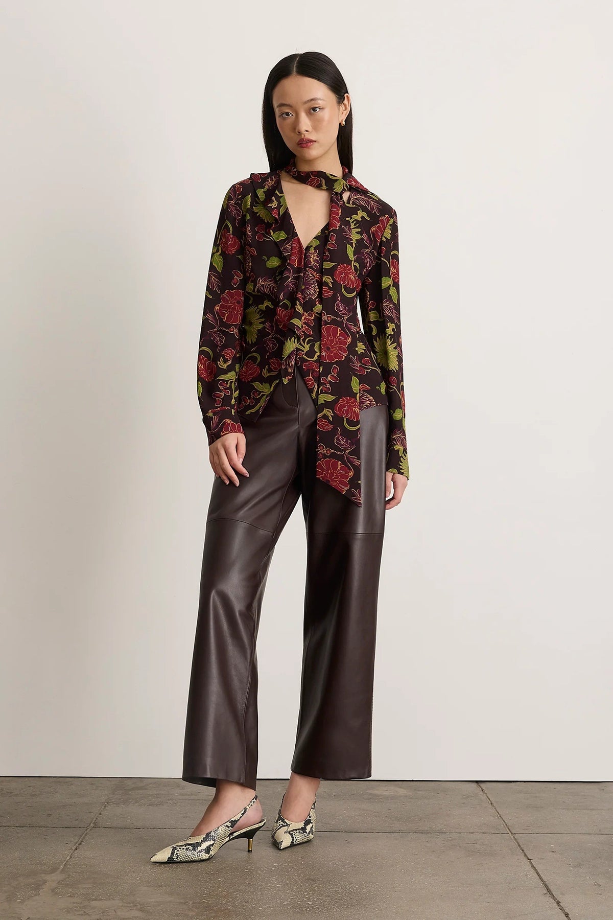 tanya taylor amelia top dark fig multi