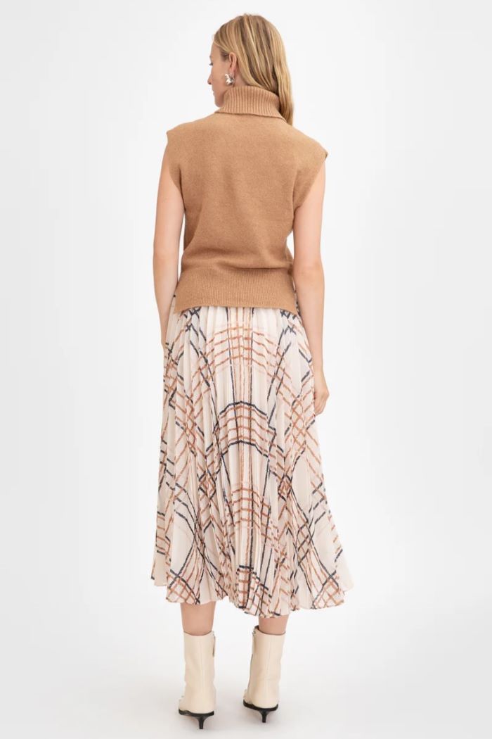 tanya taylor angelica skirt cream/caramel multi