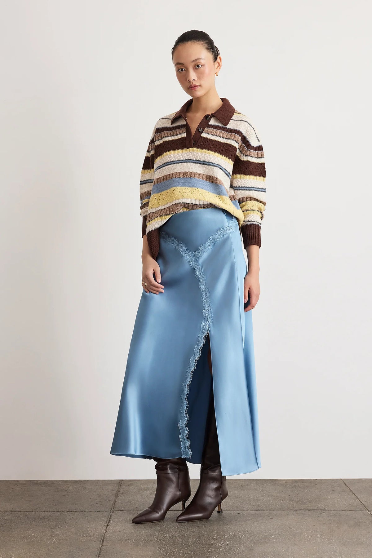 tanya taylor bethany skirt shadow blue