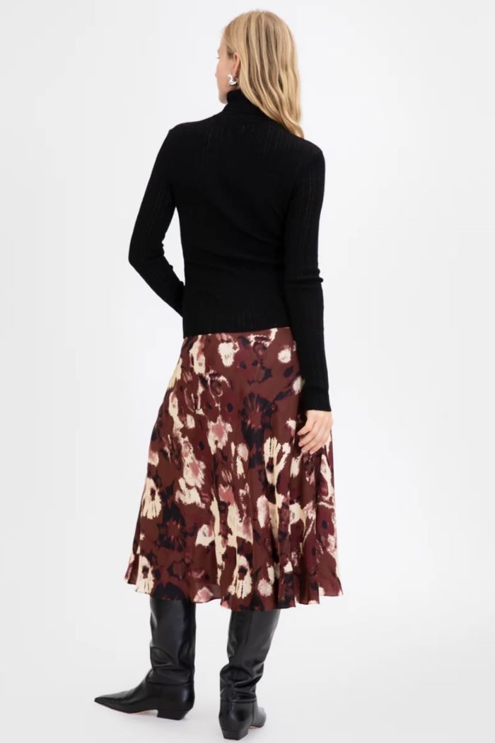 tanya taylor beth skirt burgundy/peony multi 