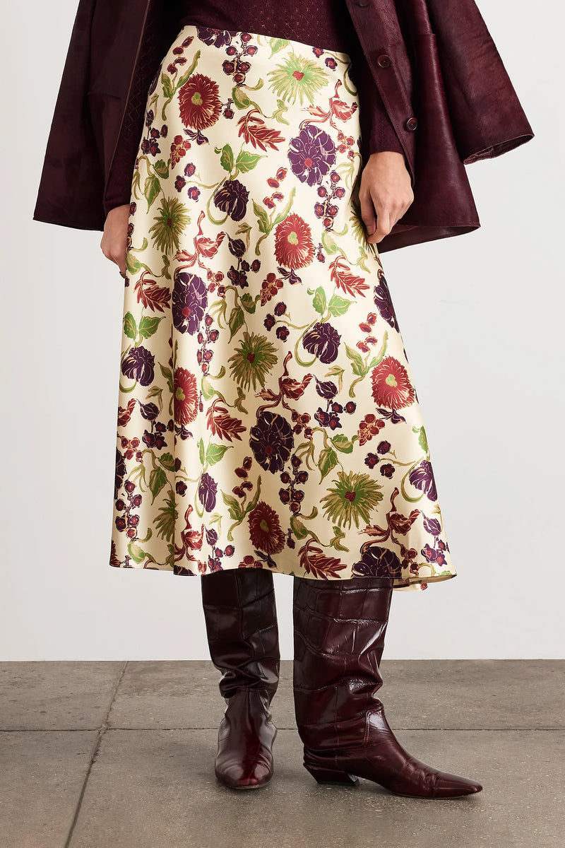 tanya taylor beth skirt cream multi