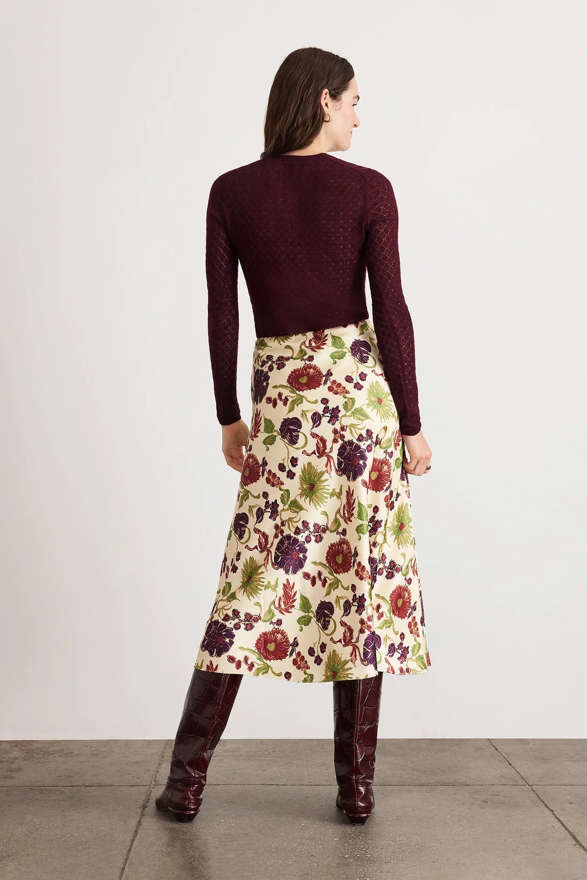 tanya taylor beth skirt cream multi