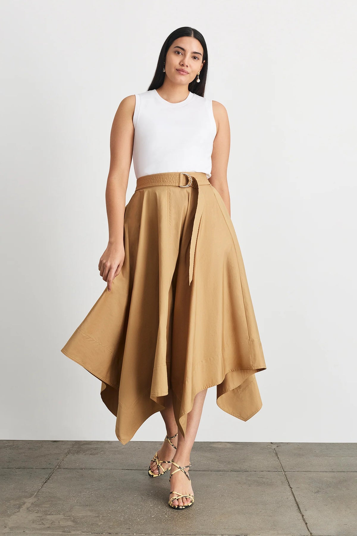 tanya taylor cornelia dress optic white dark khaki