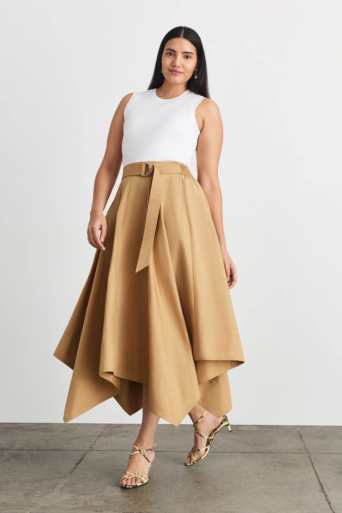 tanya taylor cornelia dress optic white dark khaki