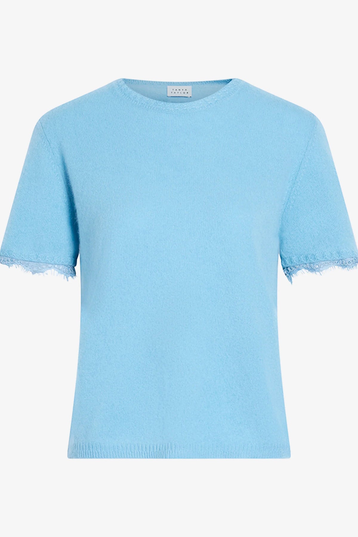 tanya taylor dailey cashmere tee shadow blue