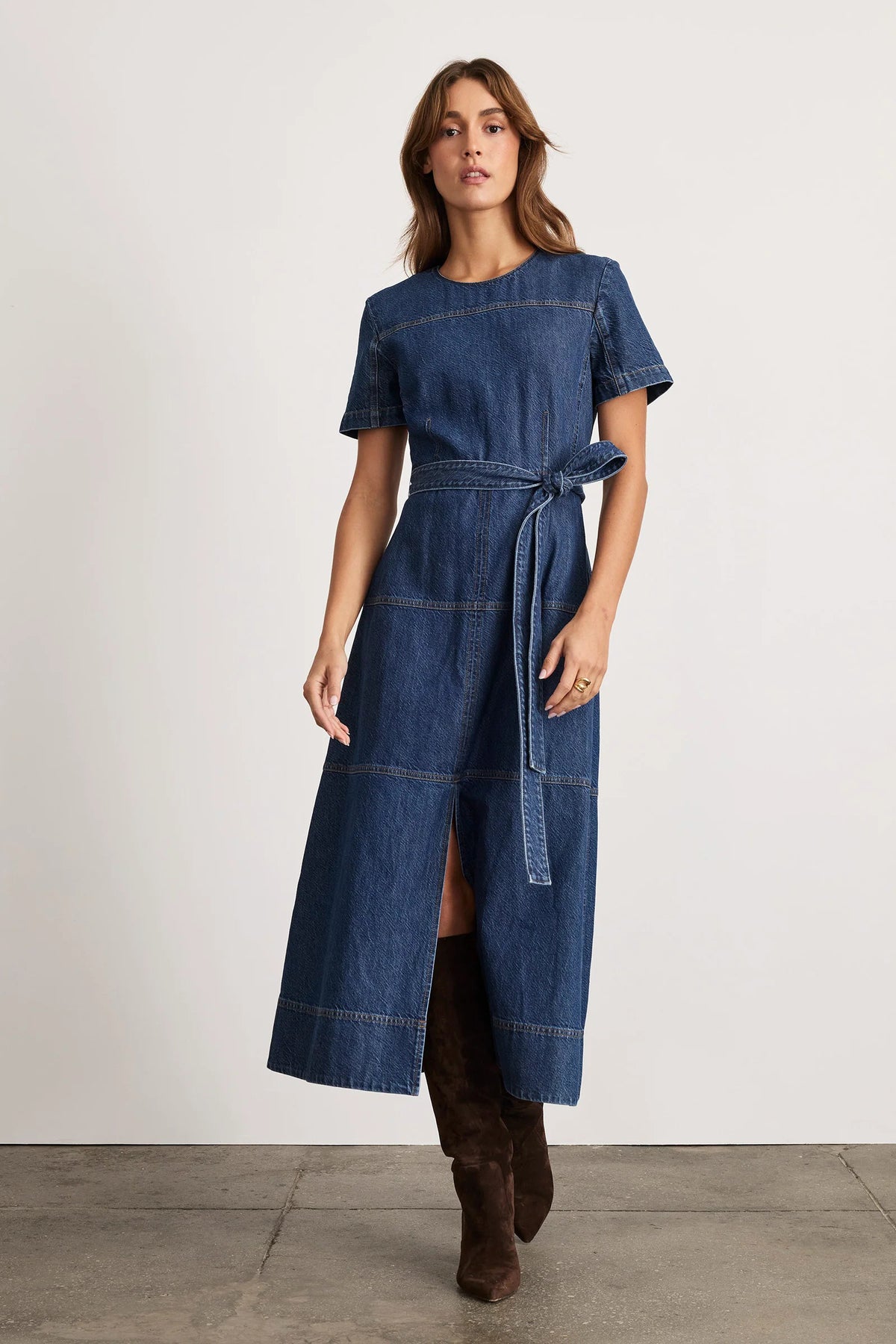 tanya taylor ella dress classic indigo blue