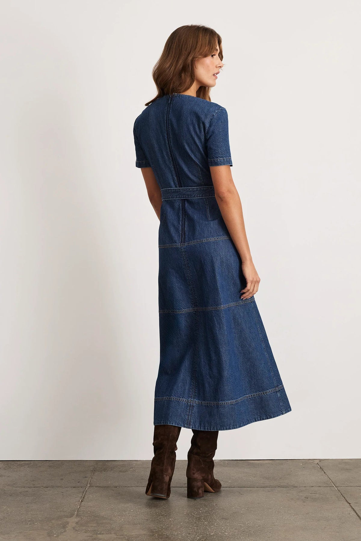 tanya taylor ella dress classic indigo blue