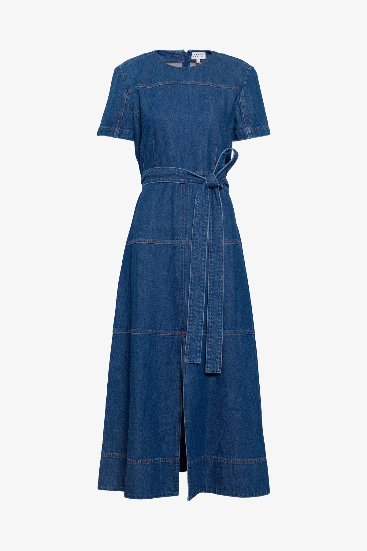 tanya taylor ella dress classic indigo blue