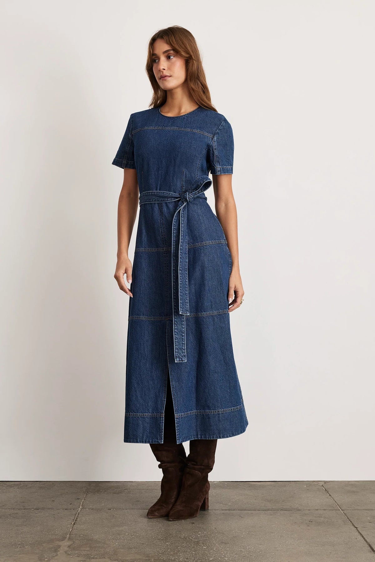 tanya taylor ella dress classic indigo blue