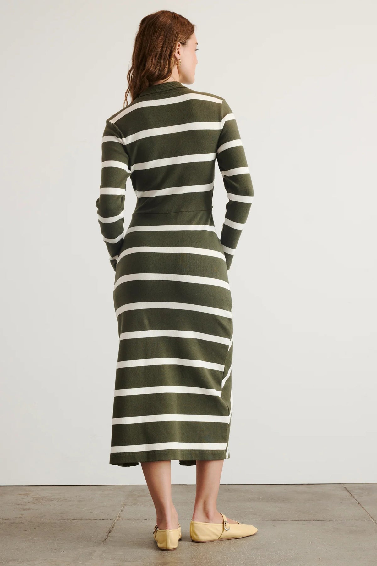 tanya taylor ellicot dress army chalk
