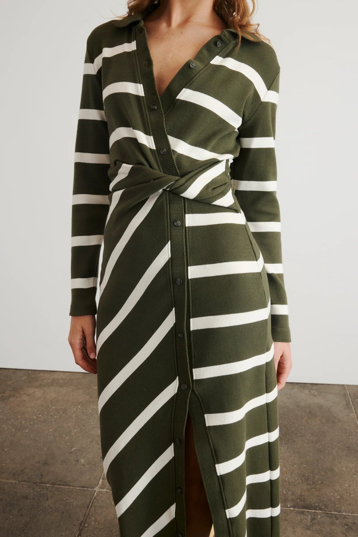 tanya taylor ellicot dress army chalk