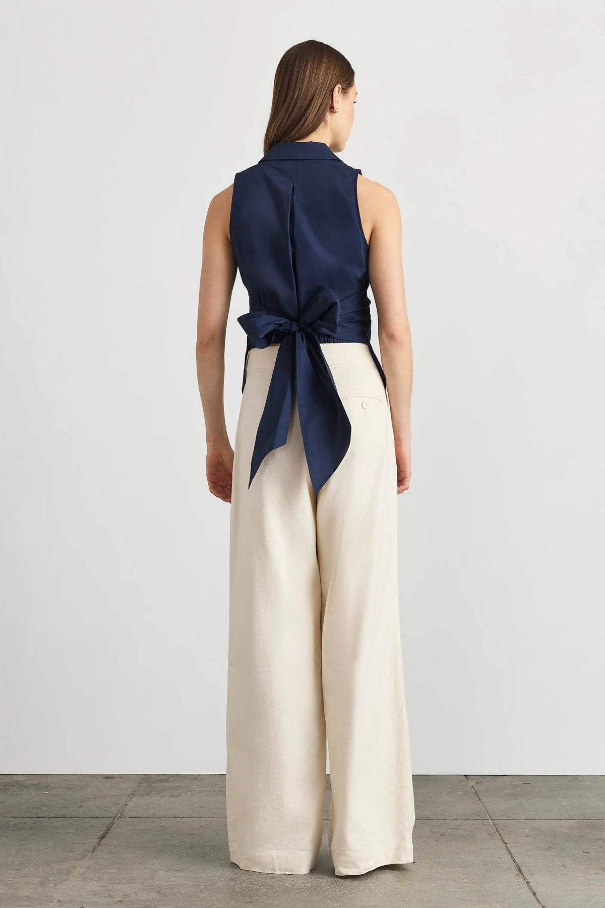 tanya taylor hannah top maritime blue