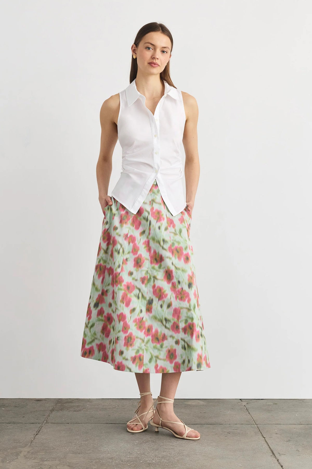 tanya taylor hannah top optic white