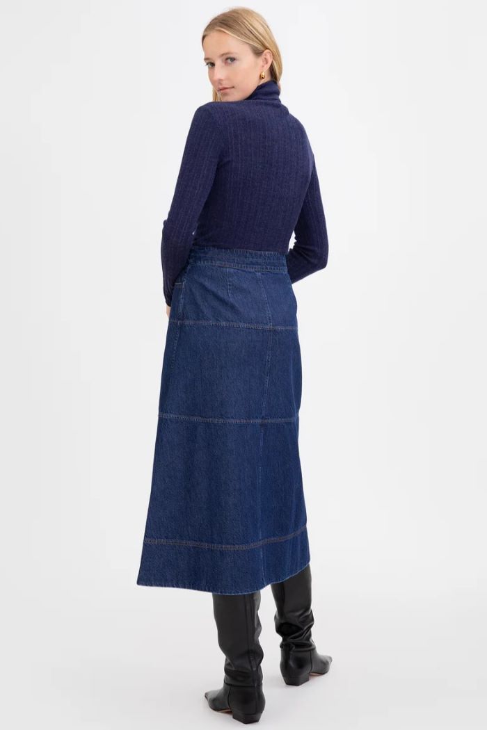 tanya taylor hudie skirt classic indigo blue 