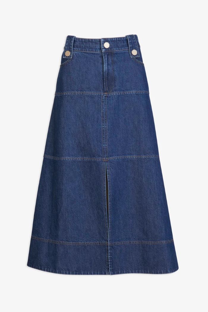 tanya taylor hudie skirt classic indigo blue 